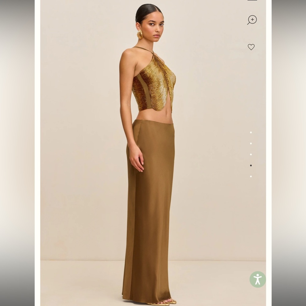 CULT GAIA Chantel Maxi Skirt in bronze / NWT - Picture 4 of 7